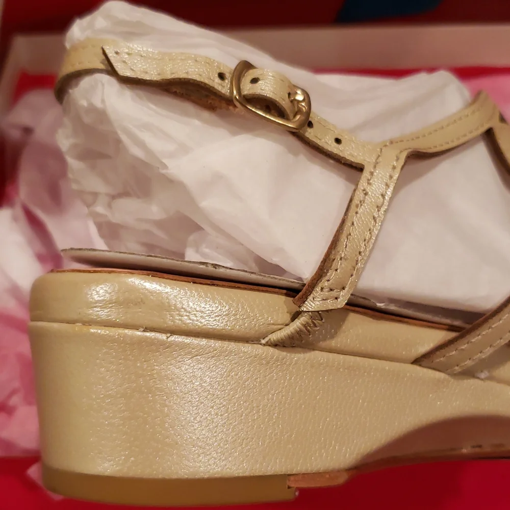 Taryn Rose NEW Sandals Slingback Strappy Wedge Comfort Shoe ALL Leather NIB 8.5 - Picture 7 of 10